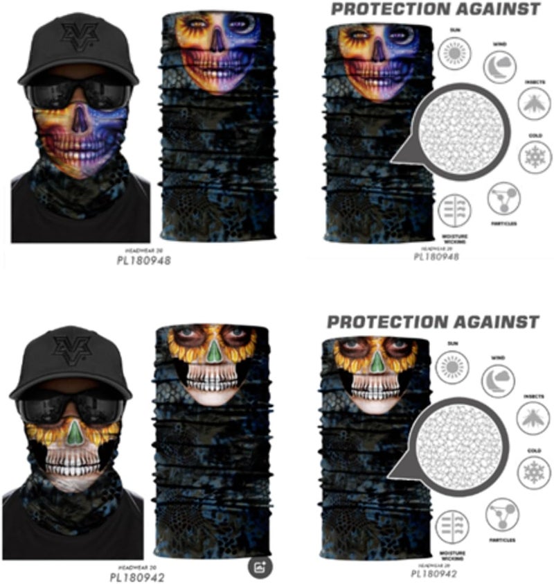 WYSUMMER Scarves Bandanas Skull Face Tube Headband, Gaiter Head Wrap Balaclava Magic Scarf Motorcycle Multi Function Headwear - Image 2